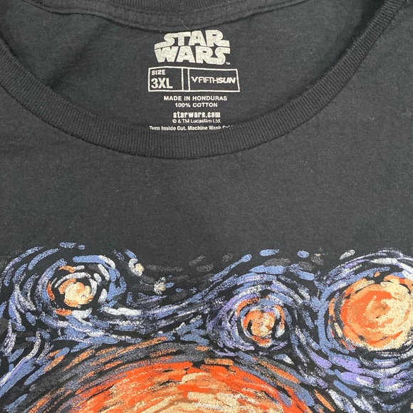 DISNEY STAR WARS BABY YODA DRINKING COFFEE LOGO BLACK MENS T-SHIRT 3XL - Picture 2 of 5